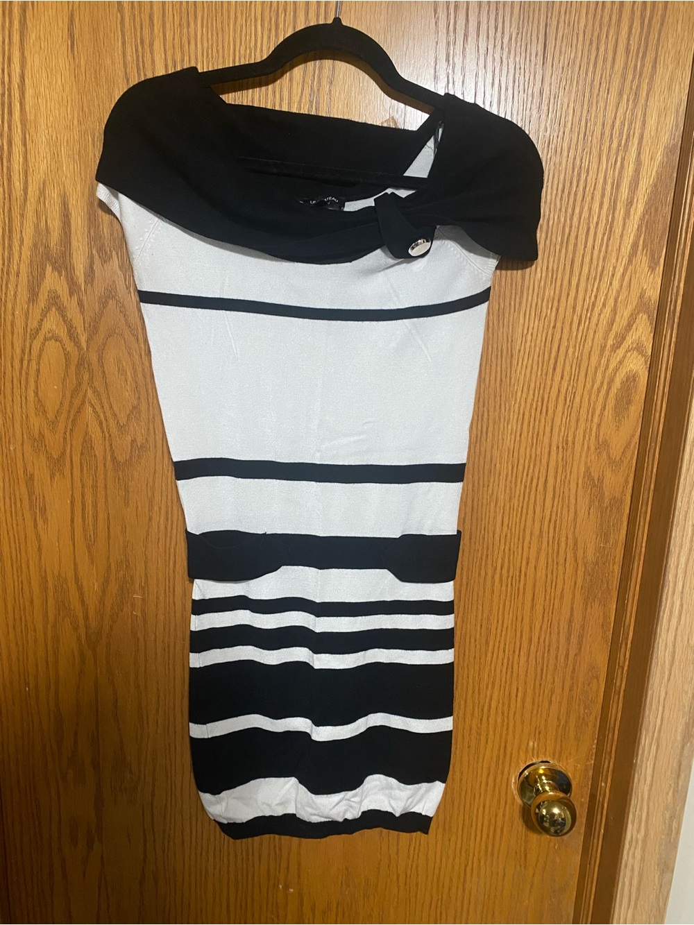 Black & White Striped sweater Dress